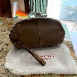 Coach leather wristlet